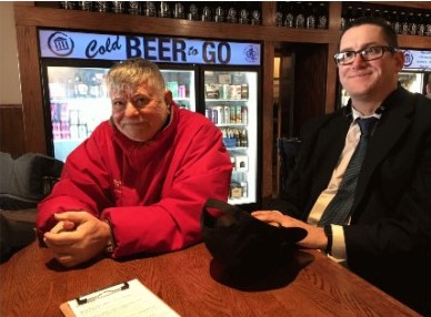 Charles
Cynan and Ryan McCarthy enjoy lunch after the
rally.