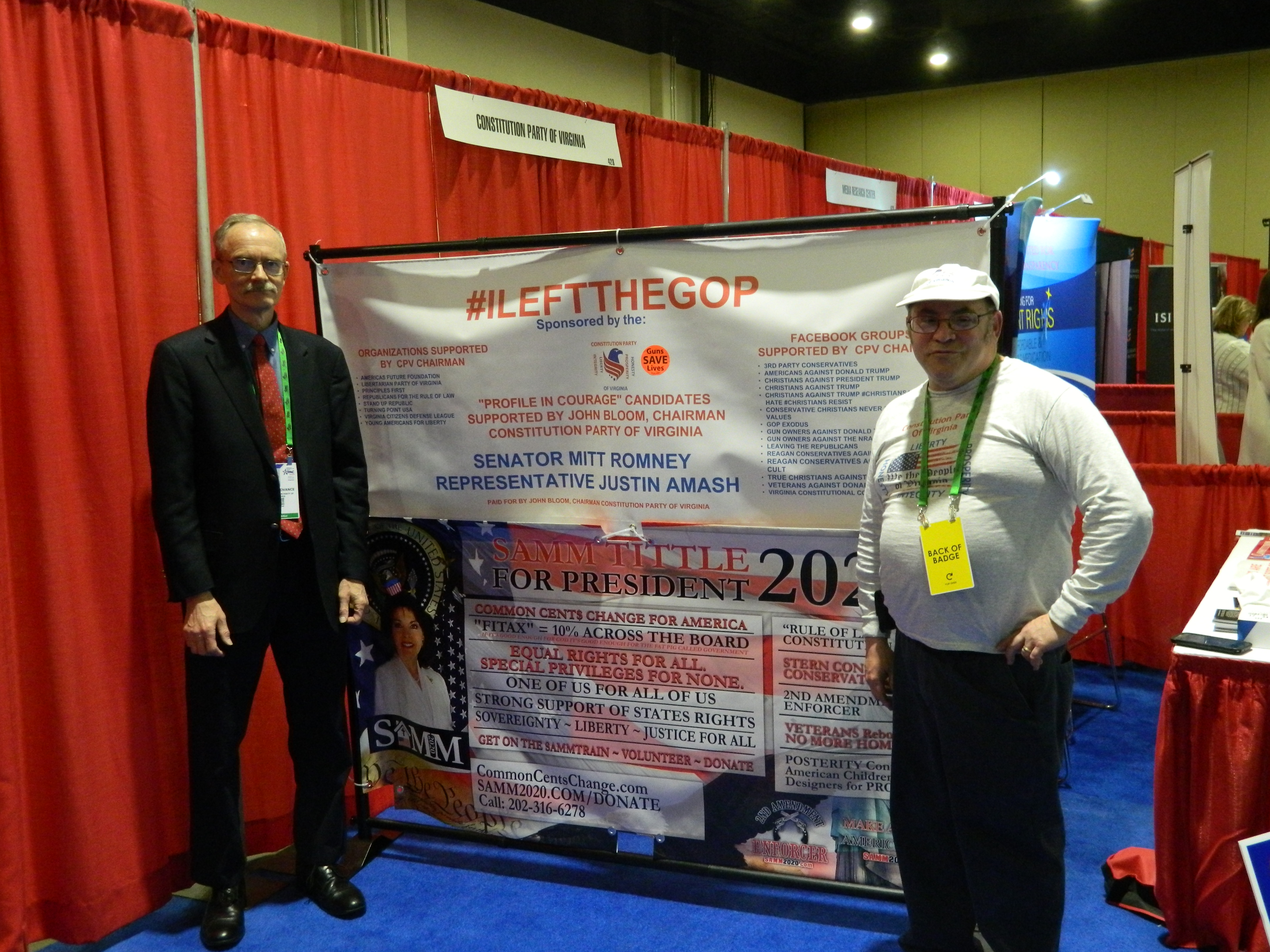 Paul
Provance and John Bloom Left the GOP to join the
Constitution Party of Virginia