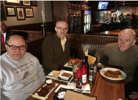 Enjoying lunch after the Virginia Citizens
                        Defense League rally